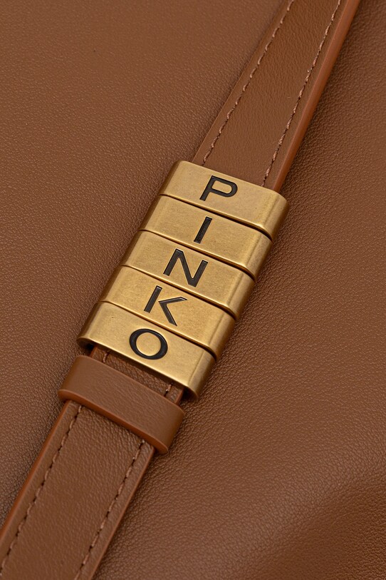 Pinko geantă de mână din piele maro 104359.A270