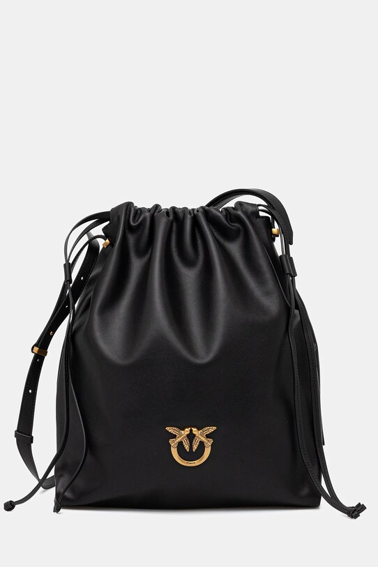 Pinko geantă de mână din piele uni negru 104359.A270