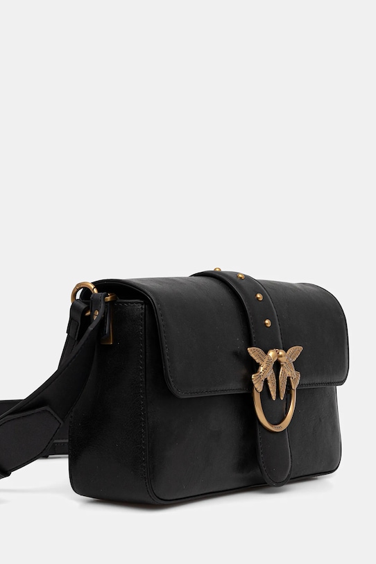 Pinko poșetă de piele 104524.A2C2 negru SS25