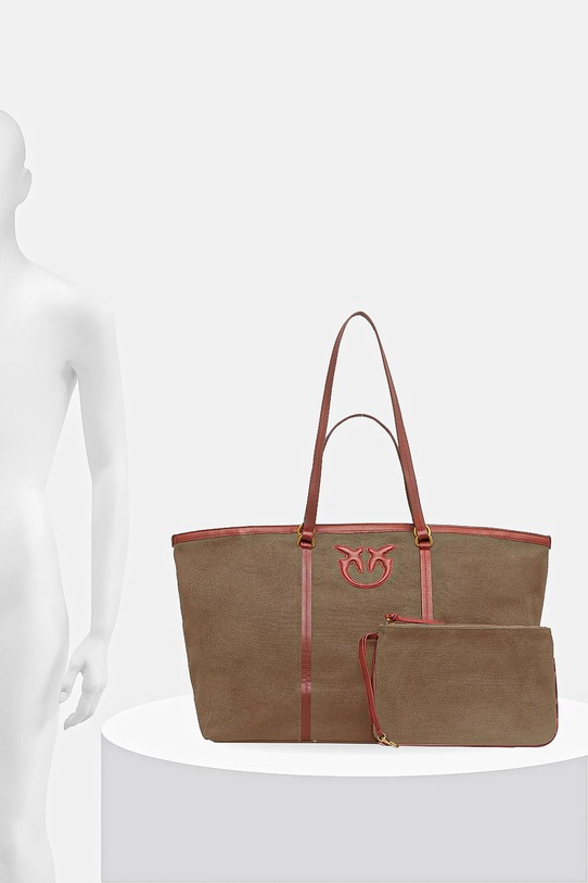 Хлопковая сумка Pinko 104715.A2G2 коричневый