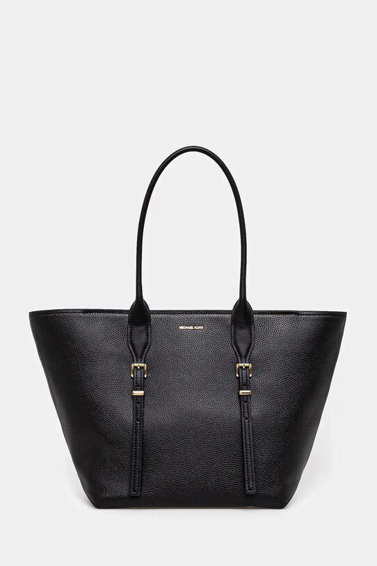 Шкіряна сумочка MICHAEL Michael Kors лицьова шкіра чорний 30R5G9OT7L