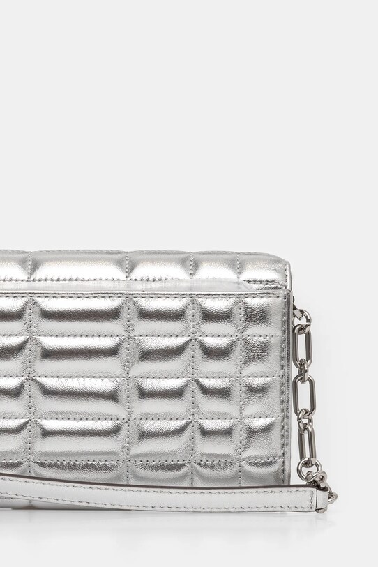 Accesorii MICHAEL Michael Kors poseta de piele 32S4S2RC9K argintiu