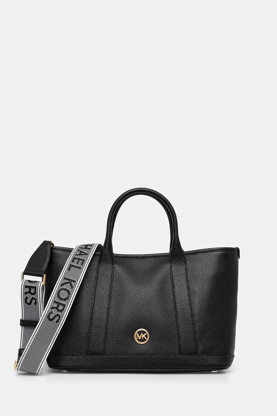 Шкіряна сумочка MICHAEL Michael Kors лицьова шкіра чорний 30R4G99S2L