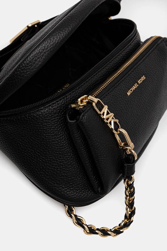 Kožená kabelka MICHAEL Michael Kors 30S4G04M8L černá