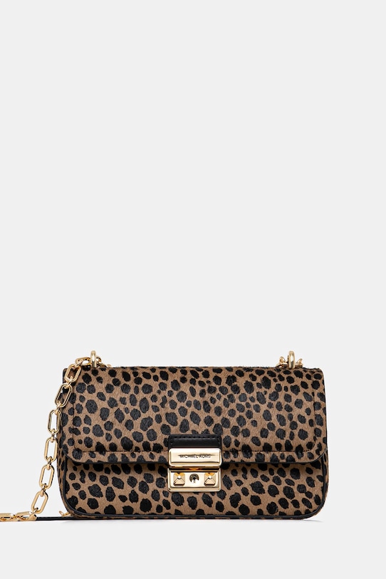 MICHAEL Michael Kors torebka skórzana nie mieści A4 beżowy 30R5G2RL5O