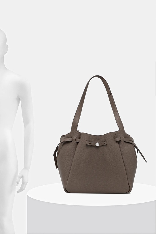 Tory Burch torebka skórzana Romy Pebbled Tote 163388.001