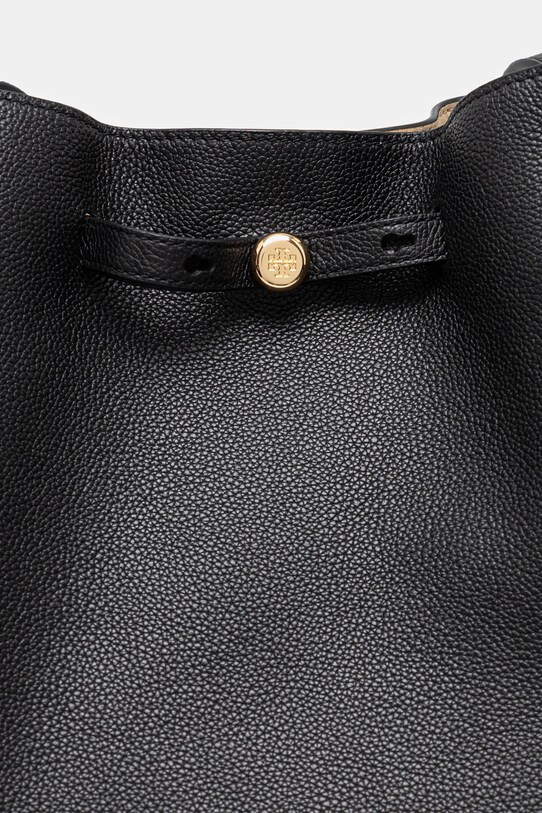 Kožna torba Tory Burch Romy Pebbled Tote crna 163388.001