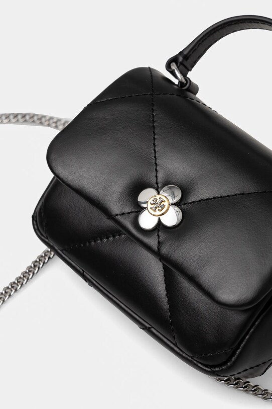 Torba Tory Burch Kira Clover Diamond Quilt crna 165048.001