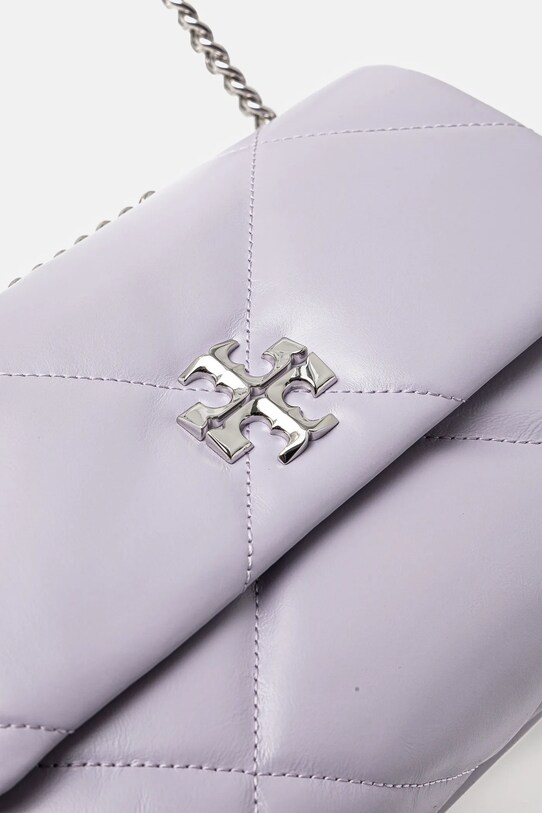 Кожаная сумочка Tory Burch Kira Diamond Quilt фиолетовой 154706.500