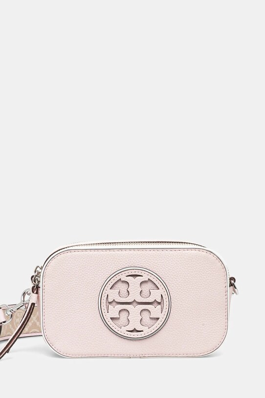 Tory Burch poseta de piele Miller Patent Border Mini Crossbody uni roz 171957.650
