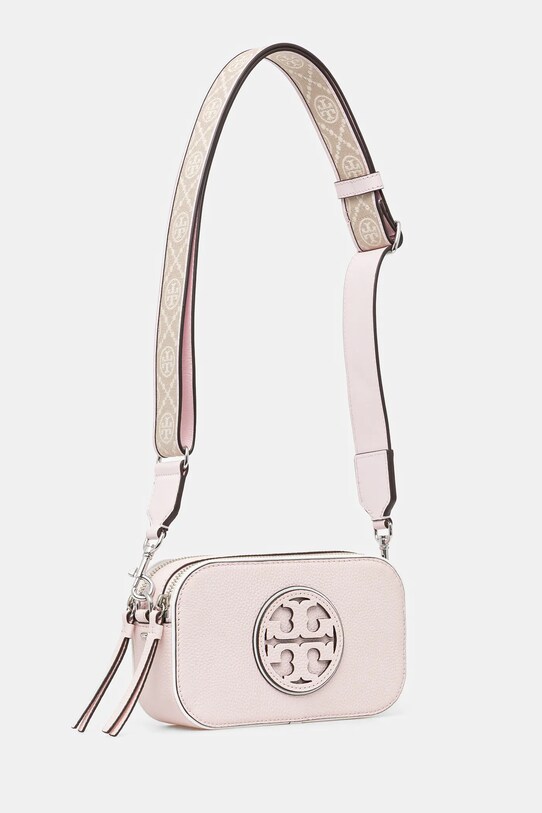 Tory Burch poseta de piele Miller Patent Border Mini Crossbody 171957.650 roz SS25
