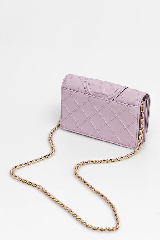 Doplnky Kabelka Tory Burch Fleming Chain Wallet 138853.502 fialová