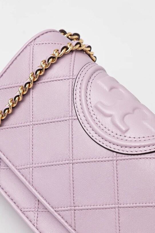 Kabelka Tory Burch Fleming Chain Wallet fialová 138853.502