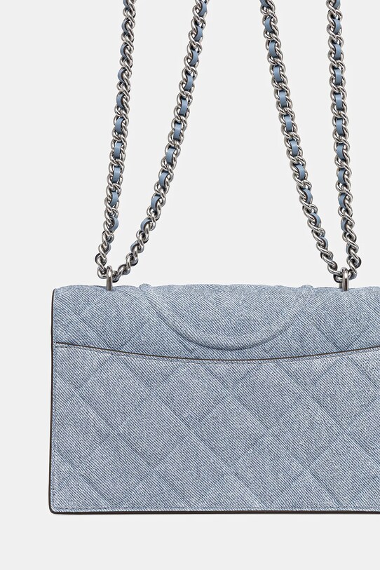 Doplnky Kabelka Tory Burch Fleming Denim Small 167750.426 modrá