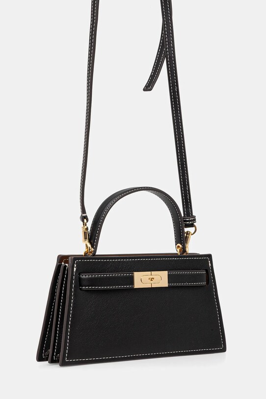 Δερμάτινη τσάντα Tory Burch Lee Radziwill Petite 168954.001 μαύρο SS25
