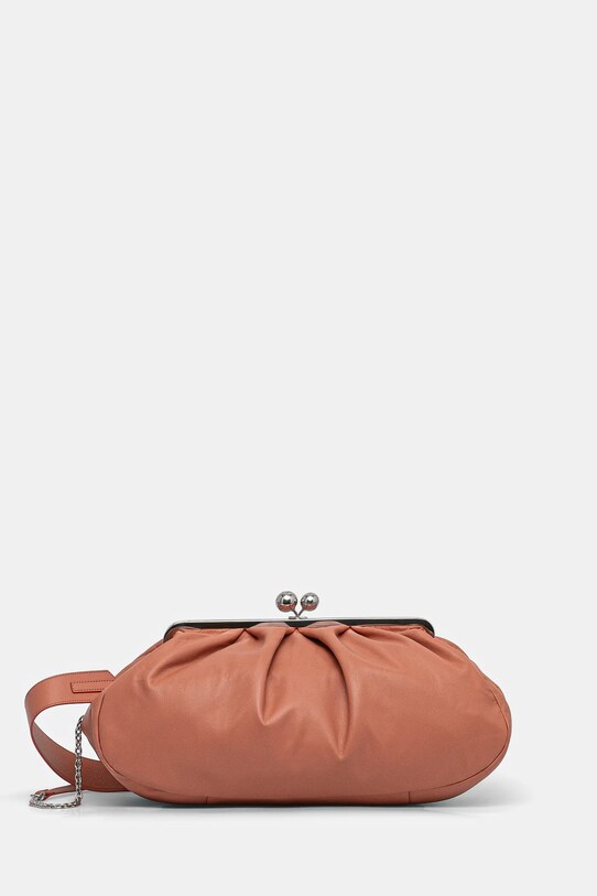 Kožená kabelka Weekend Max Mara přírodní kůže oranžová 2515511014600