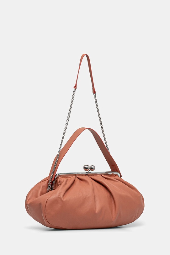 Kožená kabelka Weekend Max Mara 2515511014600 oranžová SS25