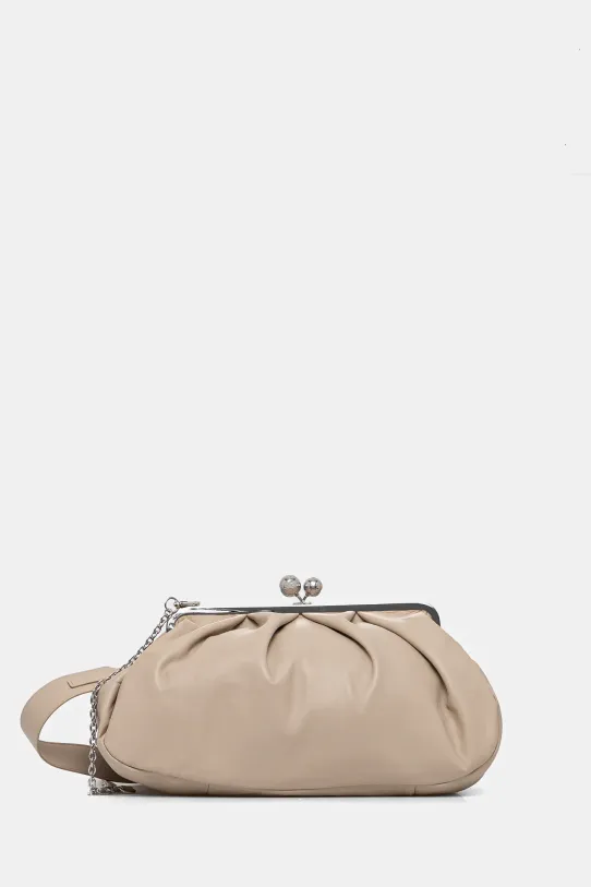 Weekend Max Mara borsa a mano in pelle pelle fiore beige 2515511014600