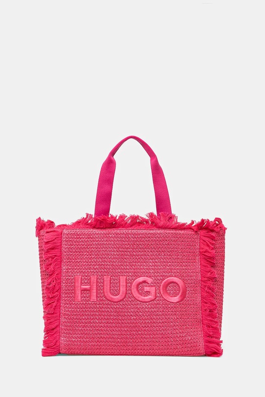 Kabelka HUGO hladký růžová 50541521