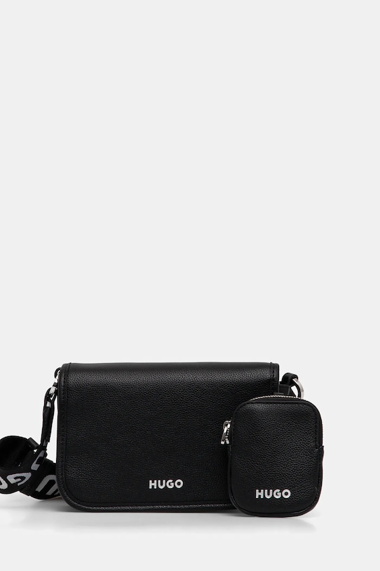 HUGO kézitáska szintetikus bőr fekete 50541869