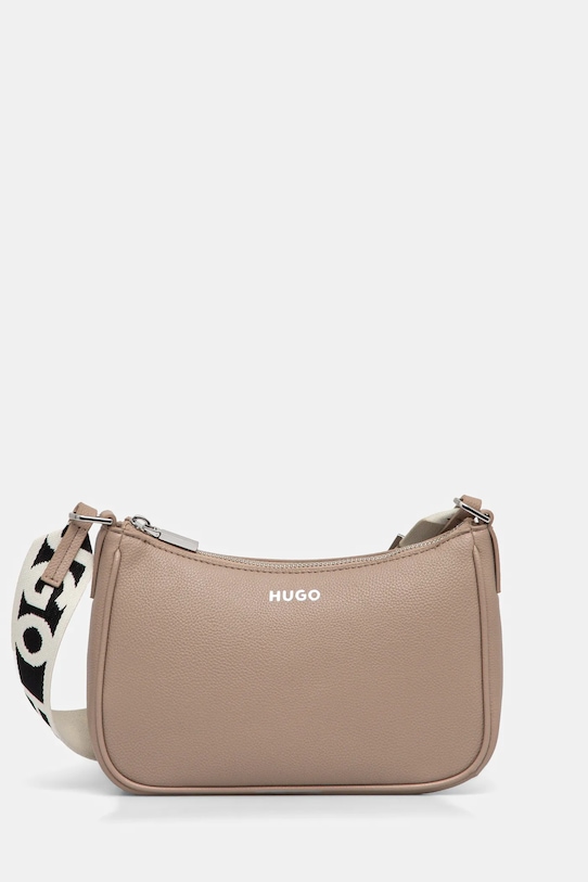 HUGO torebka nie mieści A4 beżowy 50541891