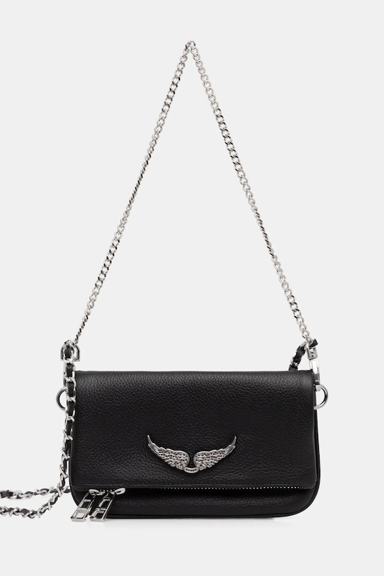 Kabelka ZADIG&VOLTAIRE usňová koža čierna LWBA00211.21W.002