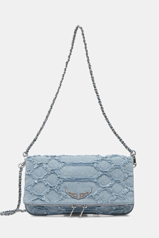 Kabelka ZADIG&VOLTAIRE hladký modrá LWBA03877.416