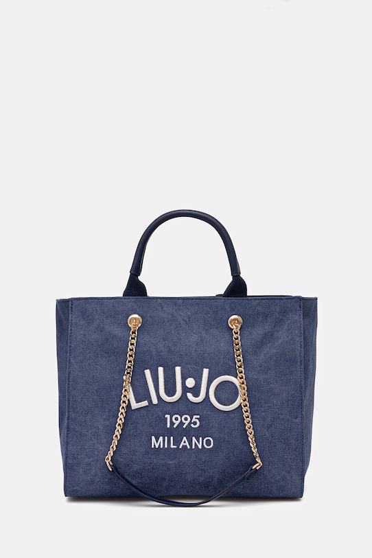 Kabelka Liu Jo nášivka tmavomodrá AA5004.T6948