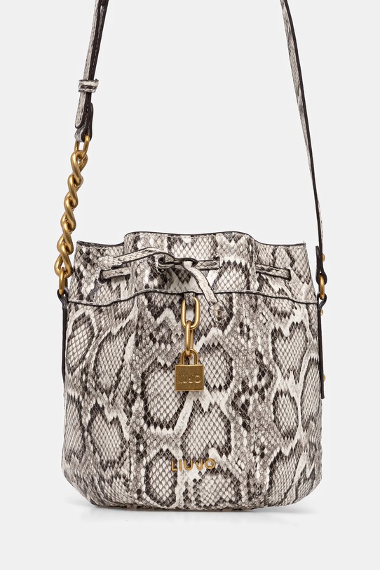 Τσάντα Liu Jo απομίμηση λείου δέρματος μπεζ AA5070.E0019