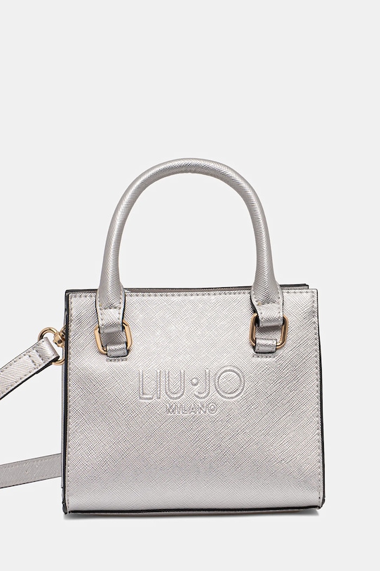 Τσάντα Liu Jo απομίμηση λείου δέρματος ασημί AA5151.E0087