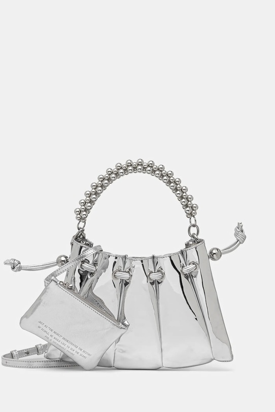 Themoire torebka nie mieści A4 srebrny TMSR25DFO18