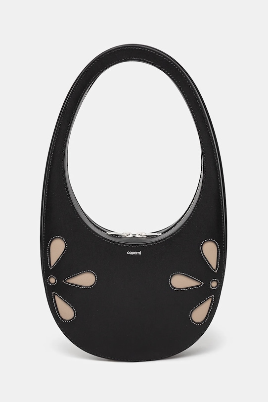 Coperni poșetă de piele Petal Swipe nu incape in A4 negru COPBA01PF6031