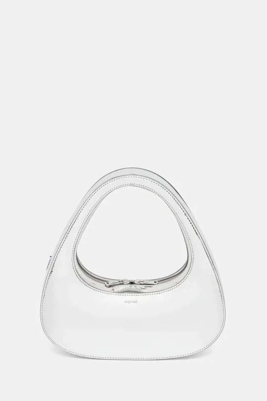 Coperni torebka Mirrored Baguette Swipe nie mieści A4 srebrny COPBA04F6005