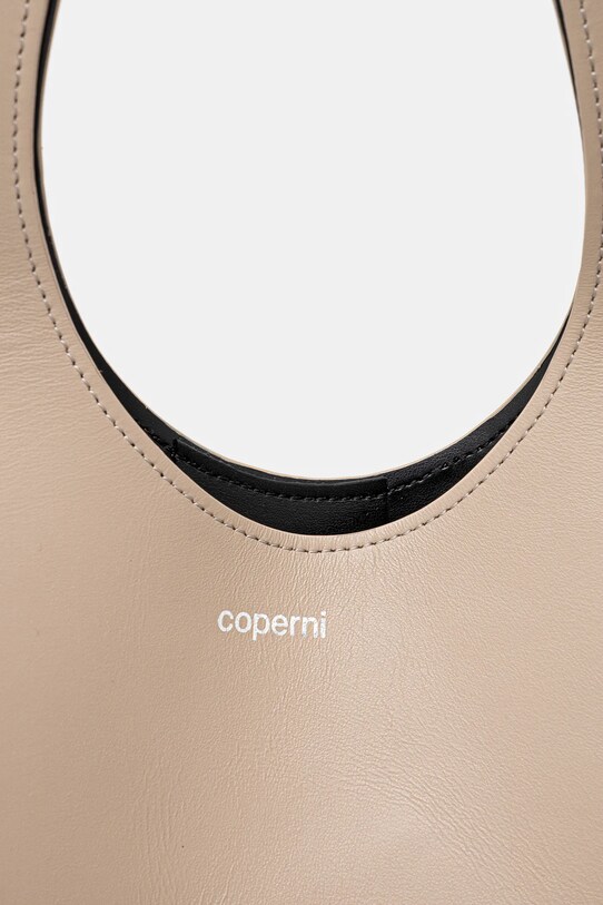 Kožená kabelka Coperni Heart Tote béžová COPBA14F6012