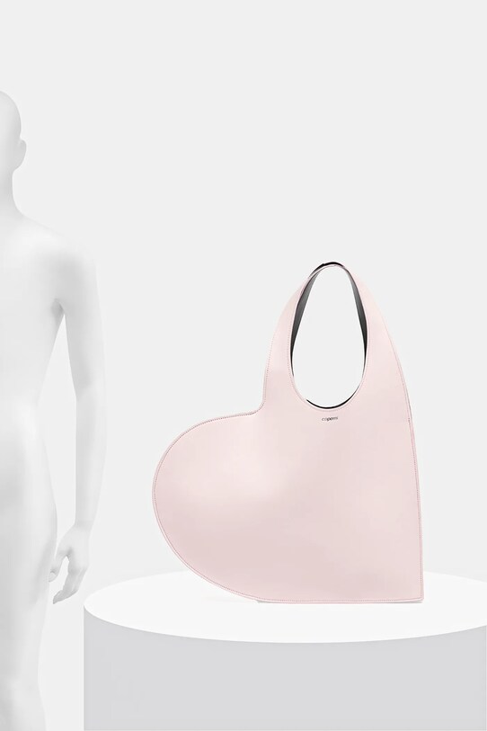 Кожена чанта Coperni Heart Tote COPBA14F6031 розов