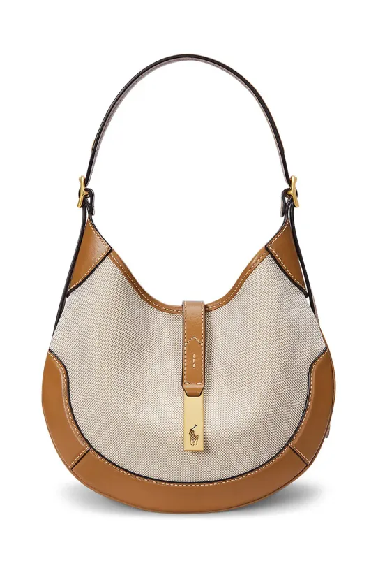 Polo Ralph Lauren borsetta pelle fiore beige 428960604