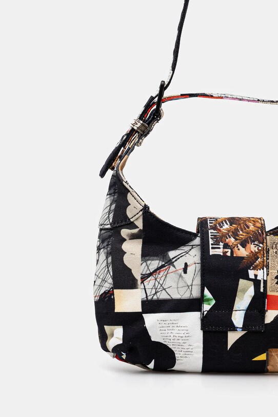 Accesorii Desigual geanta de bumbac COLLAGE LACROIX 25SAXA16 negru