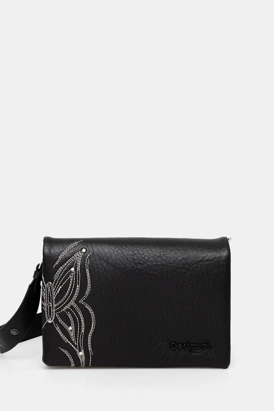 Desigual torebka GOODALL DORTMUND FLAP aplikacja czarny 25SAXP84