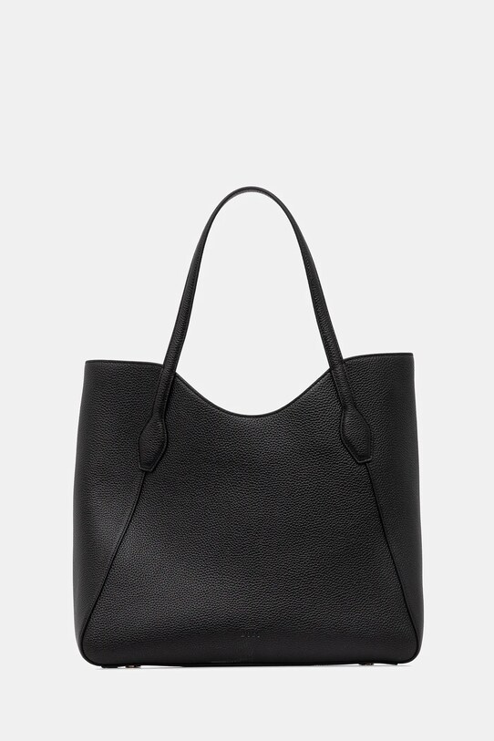 Kožená kabelka BOSS přírodní kůže černá 50542066