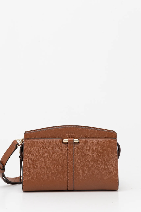 BOSS borsa a mano in pelle pelle fiore marrone 50542067