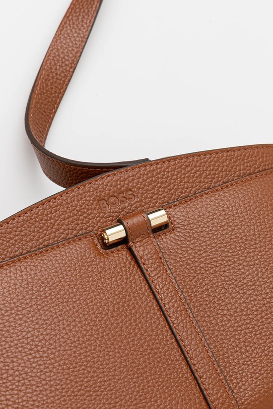 BOSS borsa a mano in pelle marrone 50542067