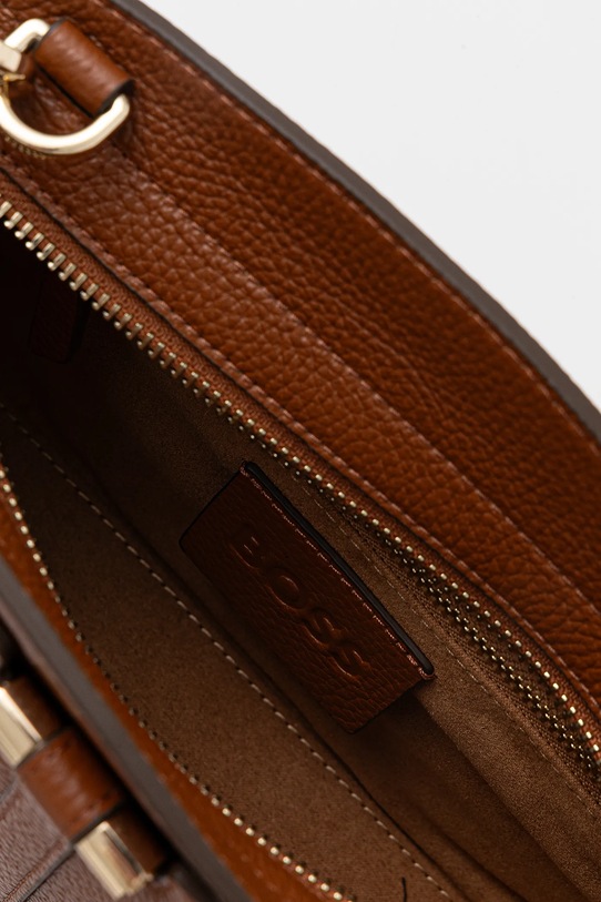 BOSS borsa a mano in pelle 50542067 marrone