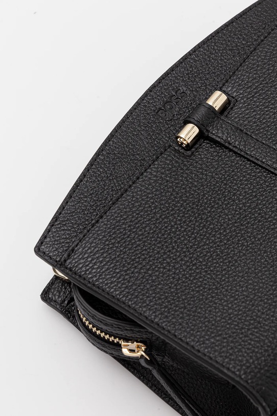 Kožená kabelka BOSS čierna 50542067