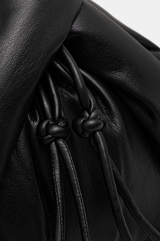 Nanushka geantă de piele JEN DRAWSTRING negru NW25SSBG04899