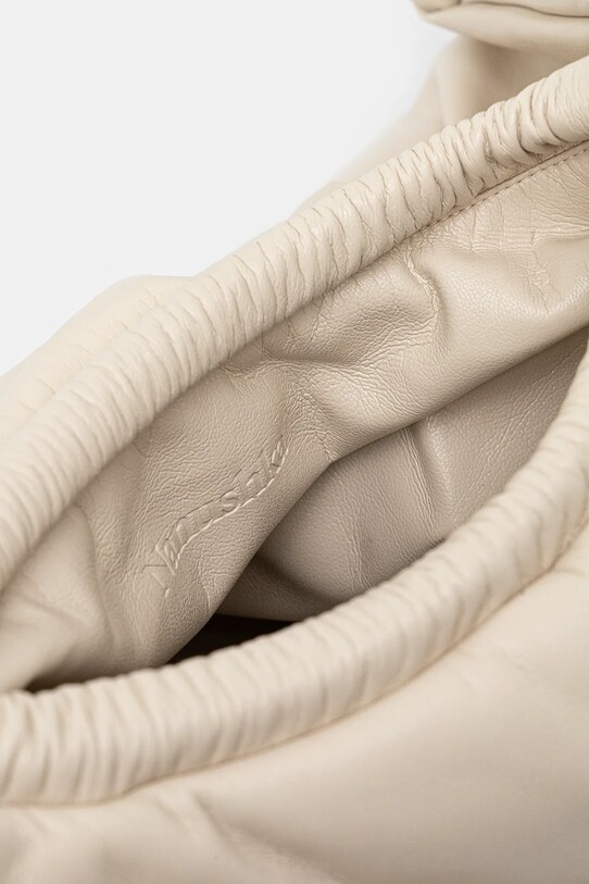 Nanushka leather handbag JEN DRAWSTRING LARGE NW25SSBG03893 beige