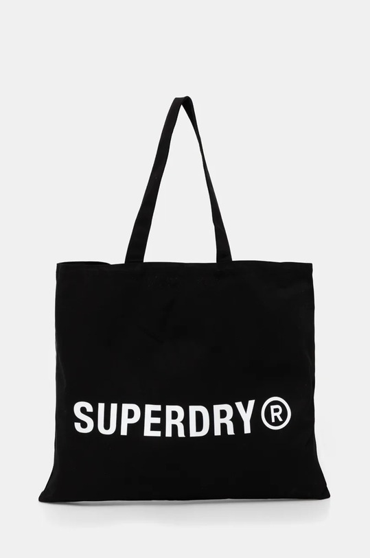 Superdry borsa in cotone sovrastampa nero Y9110270A.02A
