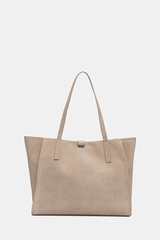 Semišová kabelka Calvin Klein semišová kůže béžová K60K612983