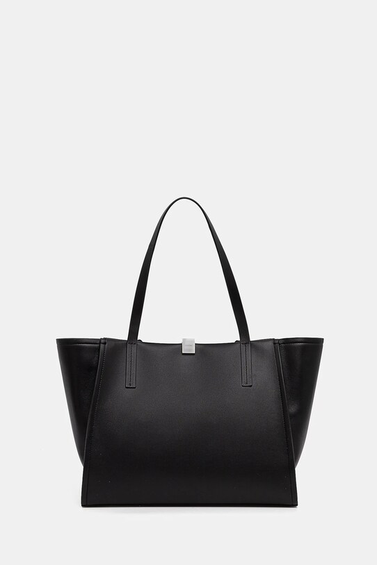 Шкіряна сумочка Calvin Klein лицьова шкіра чорний K60K612988