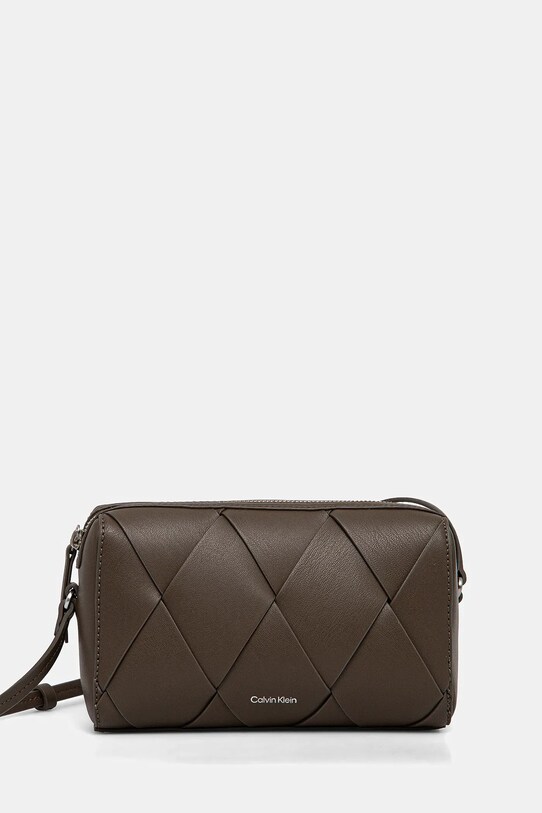 Kabelka Calvin Klein hladký hnědá K60K613002