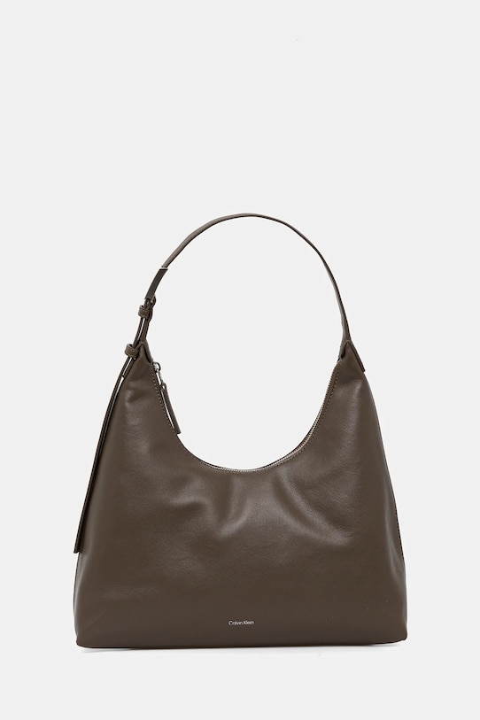 Kabelka Calvin Klein jednofarebný hnedá K60K613031